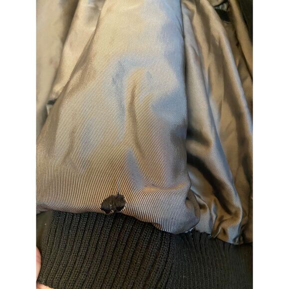 Pelle Pelle Marc Buchanan 90s Y2K Black Lthr Signature Emboss Coat Jacket sz 48 - Picture 11 of 16